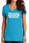 Picture of What's Your Story Women's V-neck Cotton Tee